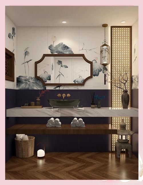 國風(fēng)荷葉衛(wèi)生間裝飾 打造詩意衛(wèi)生間隔斷